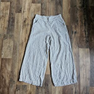Max Studio Blue & White Linen Pants